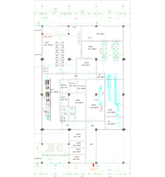 净菜加工平面布置图1